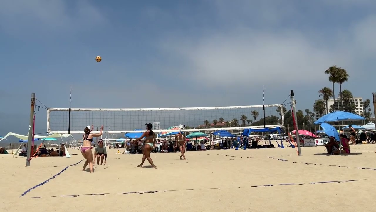 A power hit by my friend! Beach volleyball tournament at Santa Monica Beach 8/11/2024!