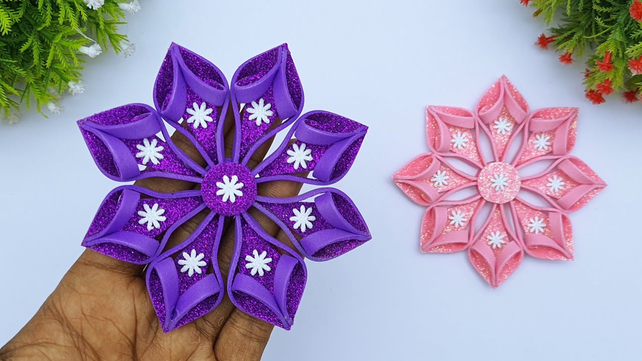 Beautiful Christmas Snowflakes Making Ideas | Foamiran Christmas Crafts | Christmas Tree Ornaments