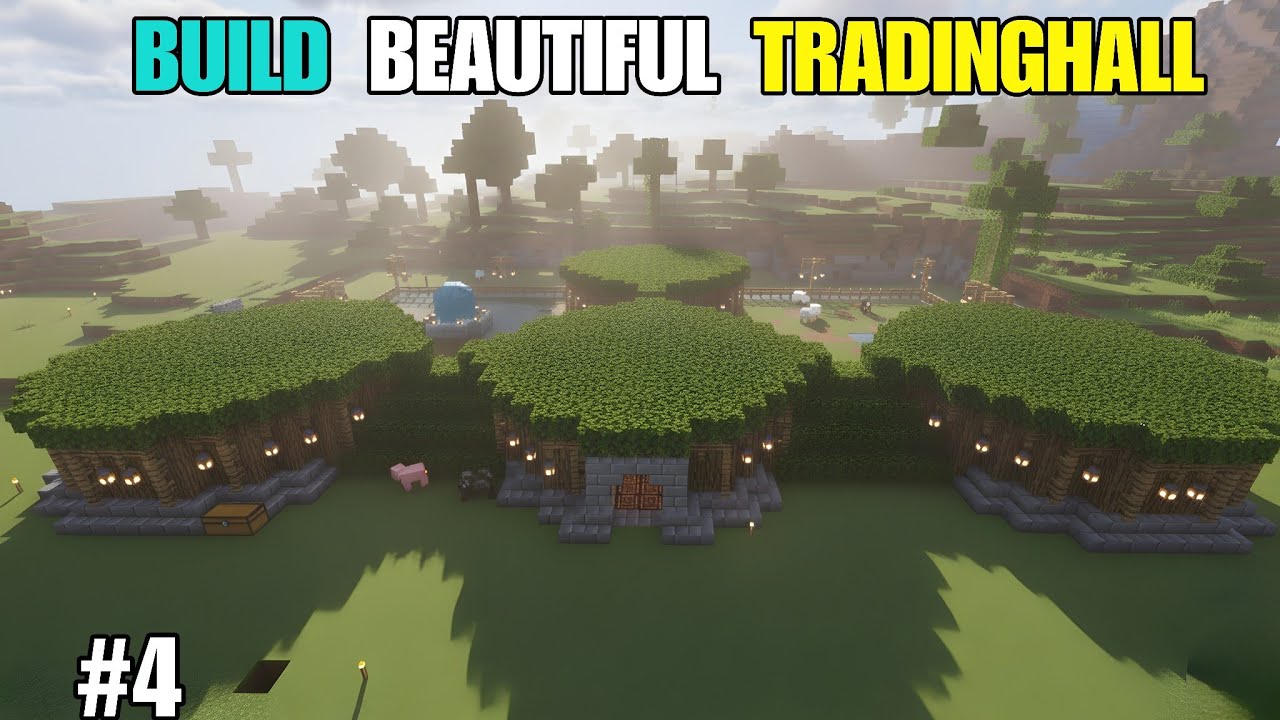 I BUILD A BEAUTIFUL VILLAGERS TRADING HALL IN ||MINECRAFT Survival series #4