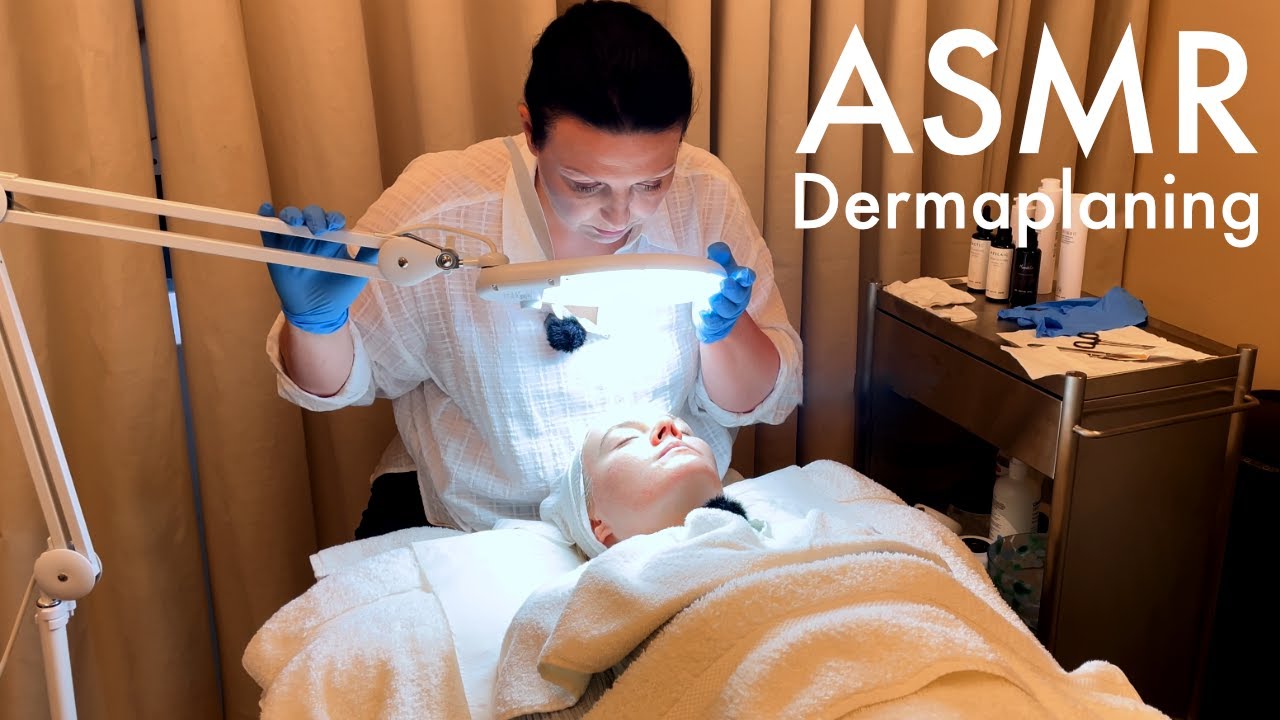 ASMR Dermaplaning facial at Dr David Jack Clinic (Unintentional ASMR, real person ASMR)