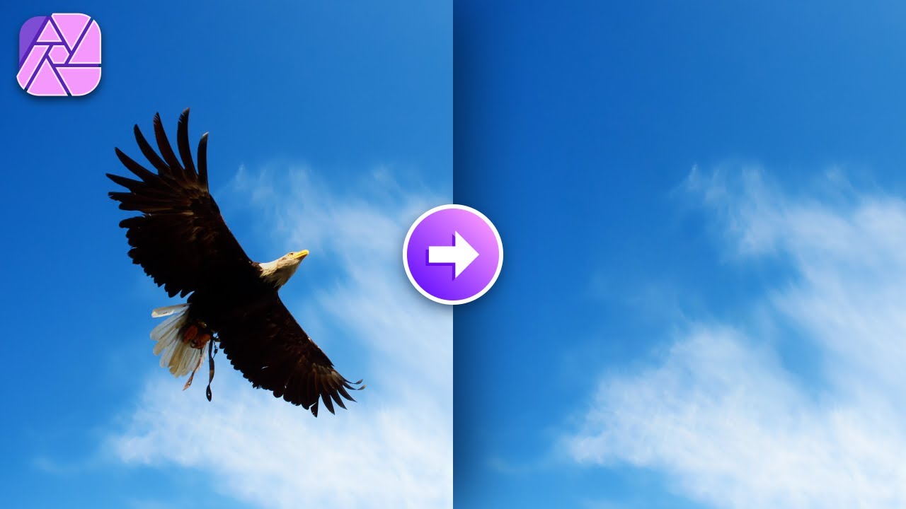 Удалить объект в Affinity Photo