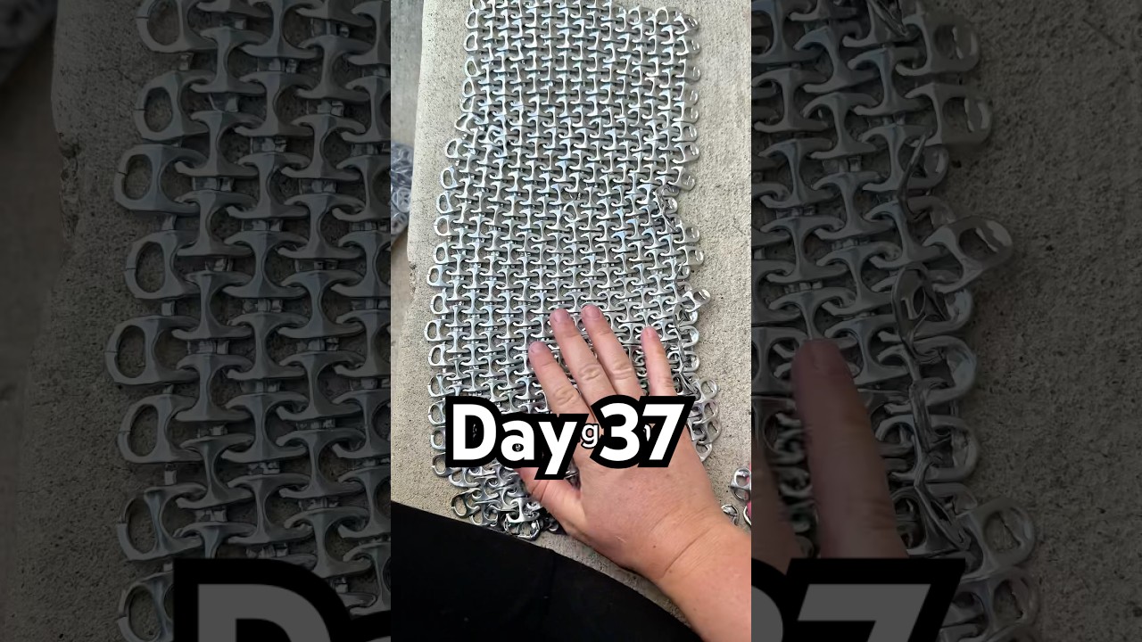 Day 37 of adding pop tabs until I have a full chain mail armor suit