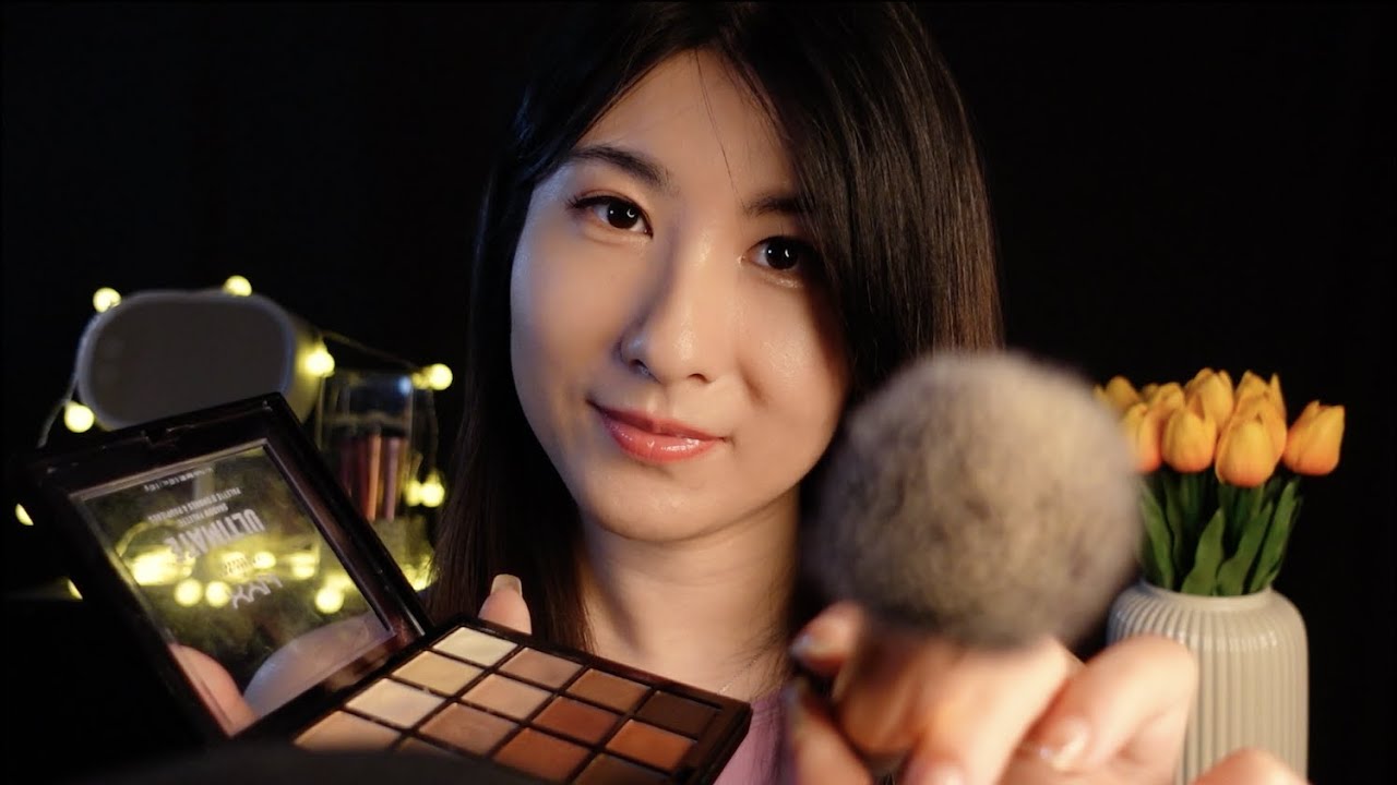 ASMR Friend Does Your Makeup 💗  Layered Sounds (Soft Spoken)