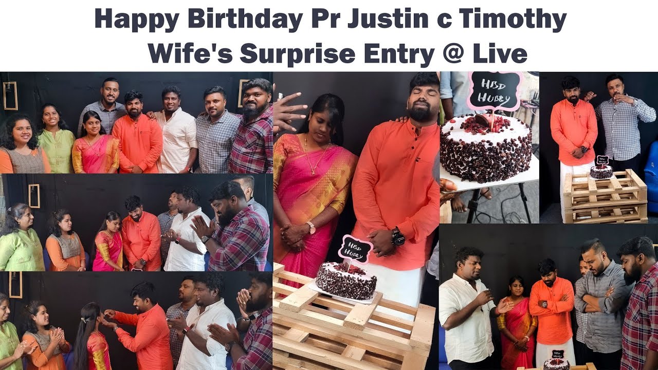 Happy Birthday Pr Justin c Timothy | Wife's Surprise Entry @ Live