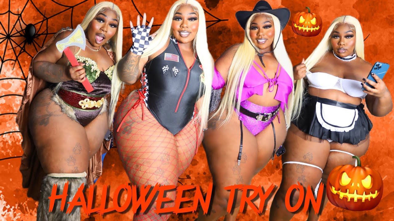 SPICY HALLOWEEN COSTUME TRY ON PLUS SZ