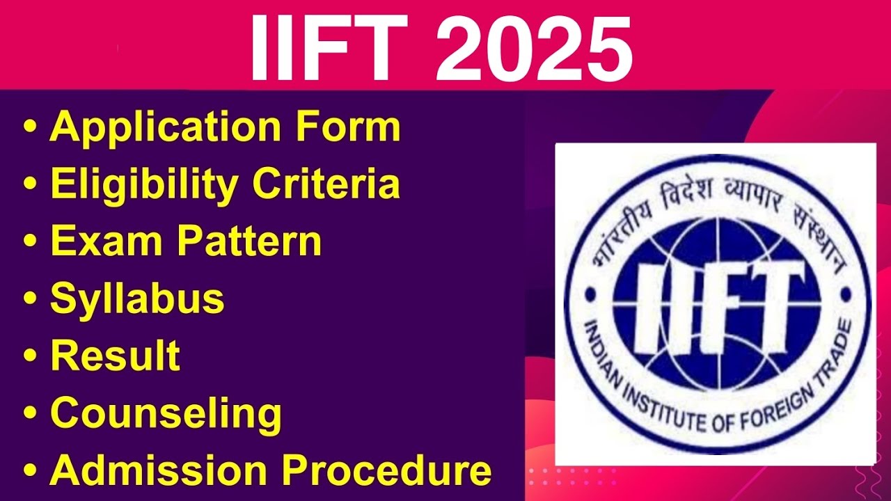 IIFT 2025 - Eligibility Criteria, Exam Date, Application form, Syllabus, Exam Pattern
