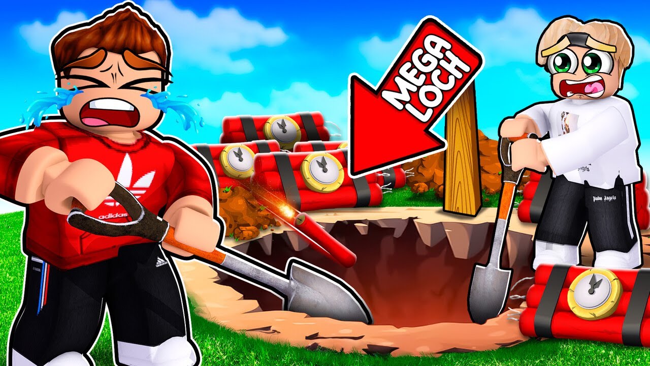WIR SPRENGEN EIN MEGA LOCH in ROBLOX!