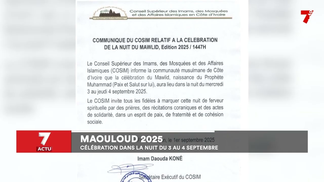 Maouloud 2025 : c&eacute;l&eacute;bration dans la nuit du 3 au 4 septembre