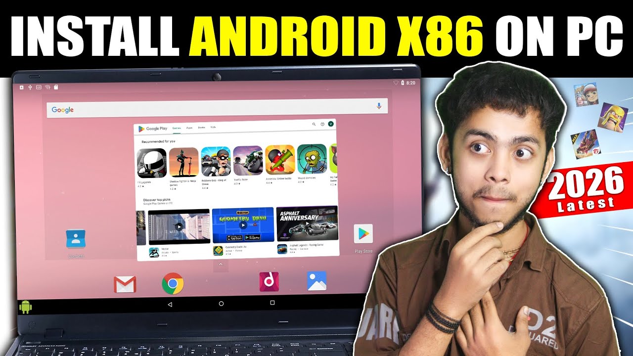 How To Install Android x86 in Windows Pc/Laptop💻 - [2026 Latest🔥] - Download & Run Android x86 On PC