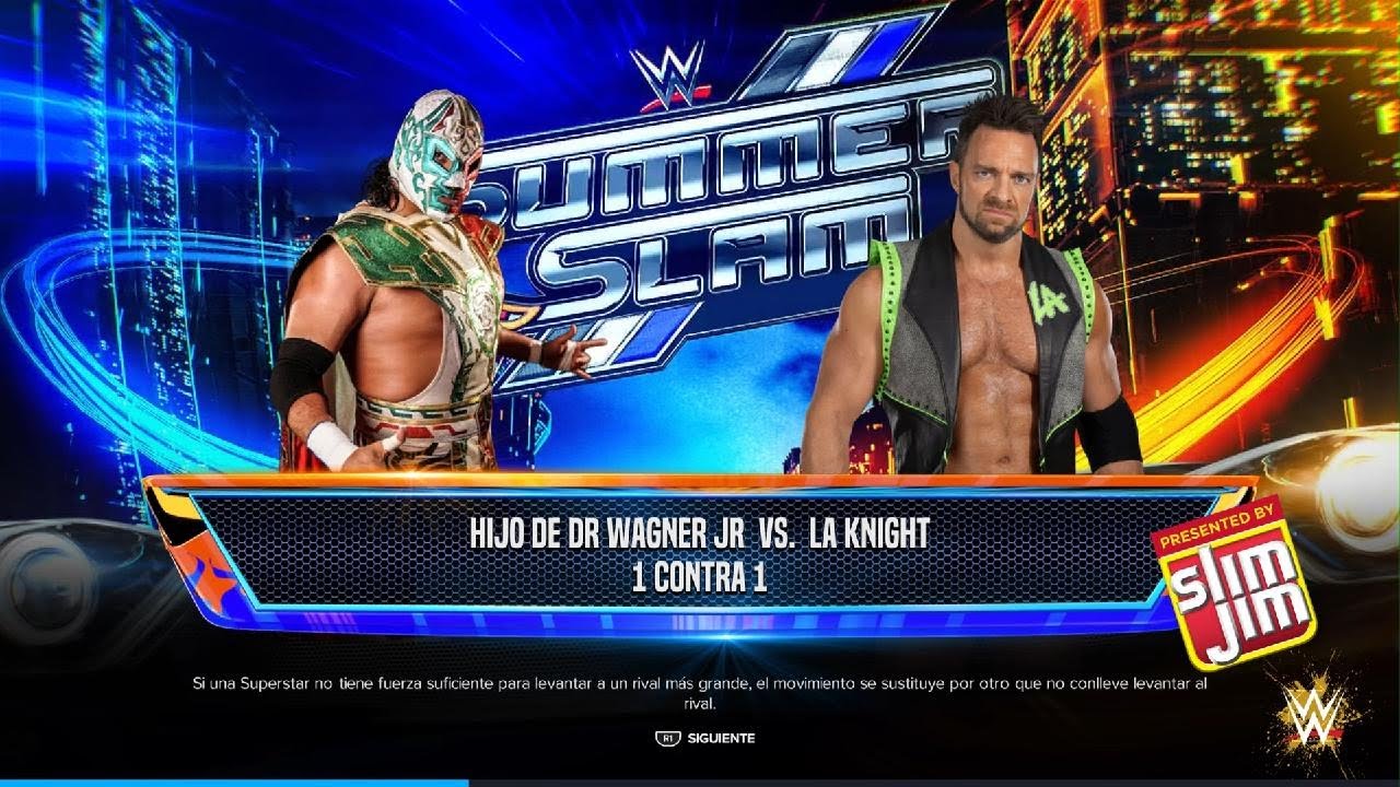 WWE 2K Hijo de Dr Wagner Jr vs LA Knight