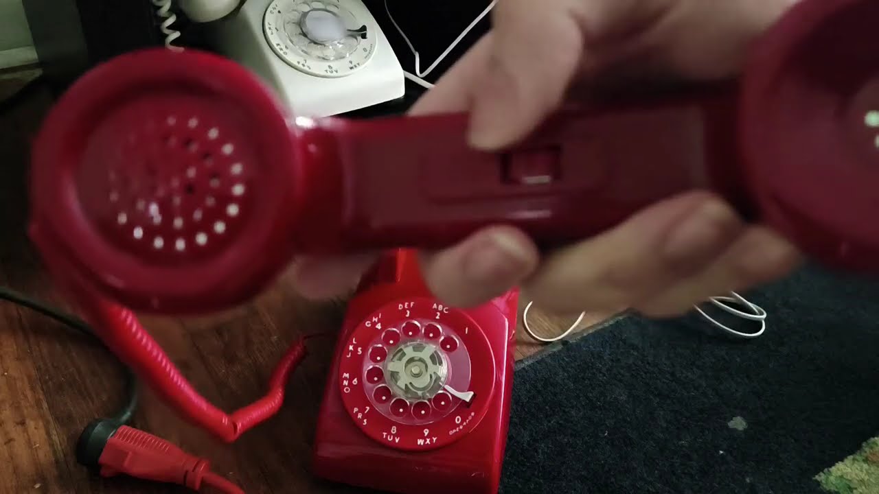 Cortelco Model 500 Red Desk Rotary Telephone