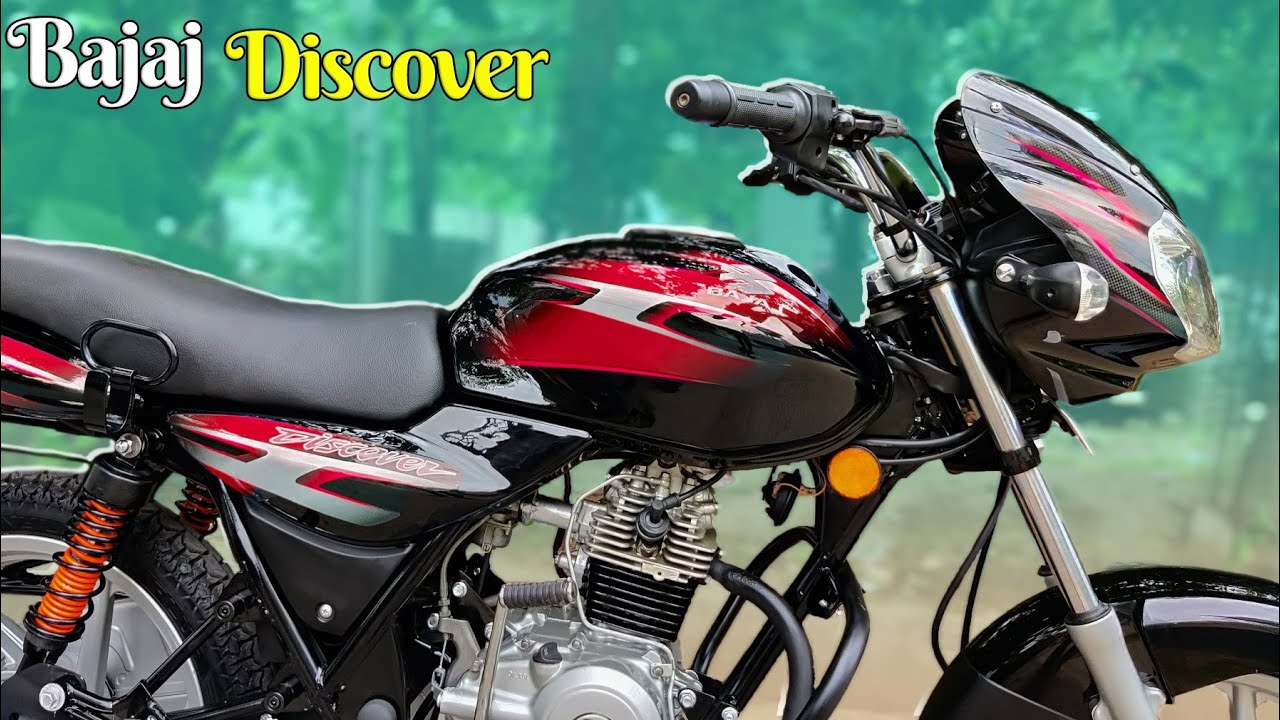 Bajaj Discover Red and Black Glassy Finish Modified • PaintingFromCm.