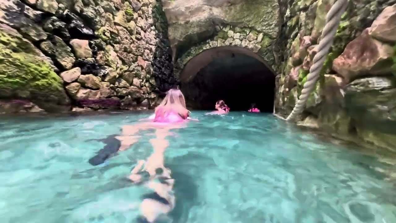 Underground Rivers in Xcaret Park Mexico