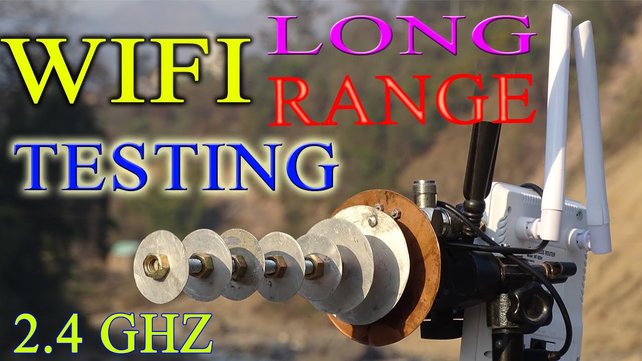 2.4Ghz WIFI Long Range Testing LPDA OMNI GUN Antenna | WIFI Distance Calculator Testing in 4g Router