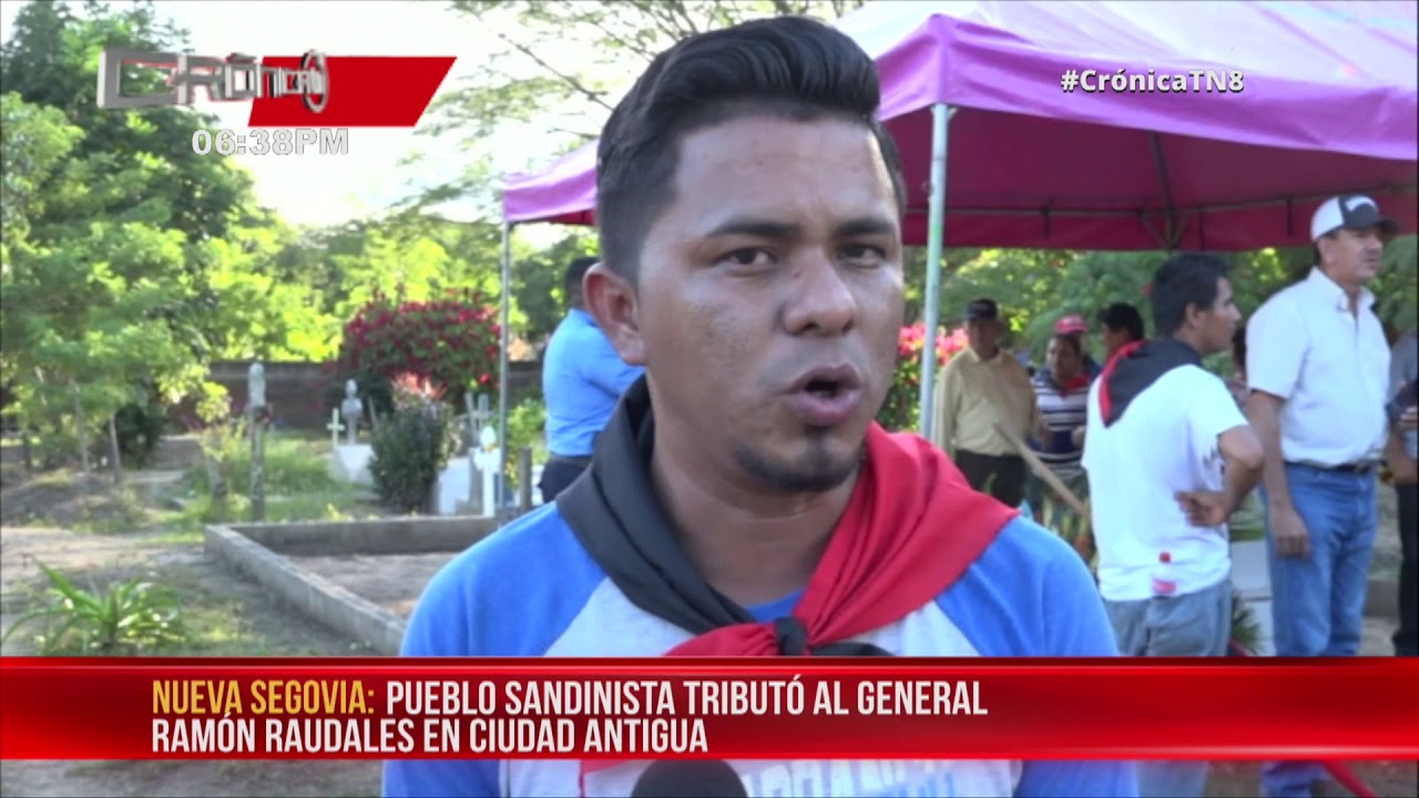 Pueblo sandinista da tributo al General Ramón Raudales en Ciudad Antigua – Nicaragua