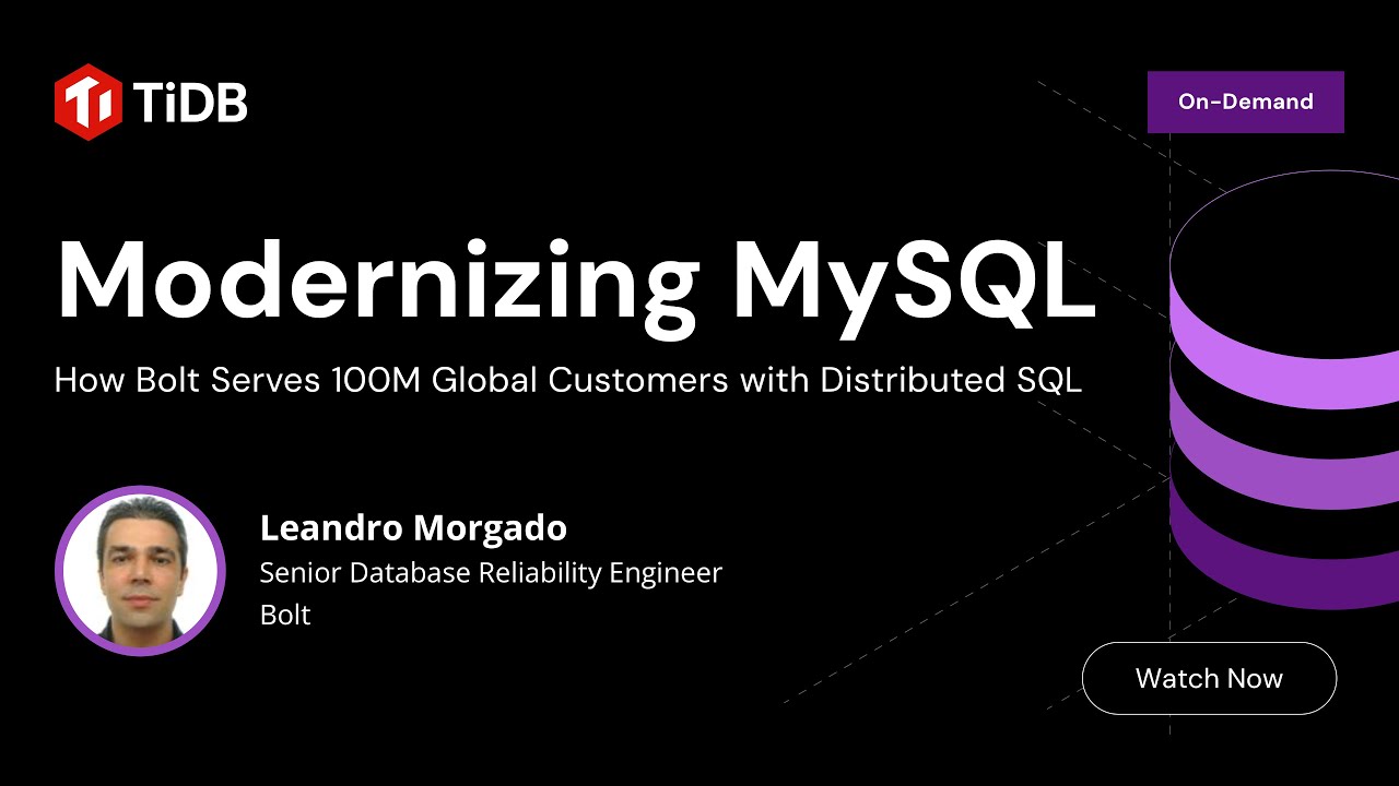 Modernizing MySQL: How Bolt Serves 100M Global Customers with Distributed SQL
