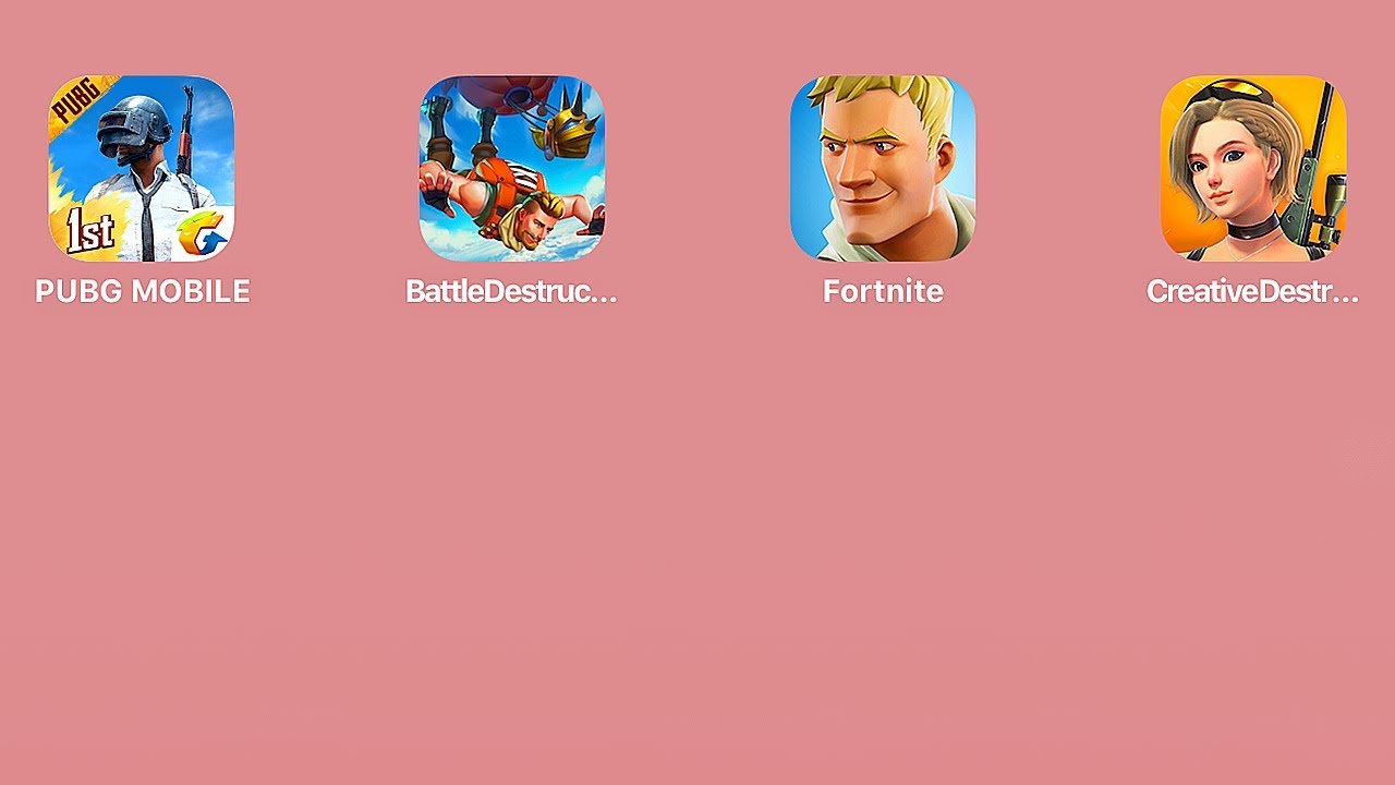 PlayerUnknown's Battlegrounds (PUBG Mobile),Battle Destruction,Fortnite,Creative Destruction