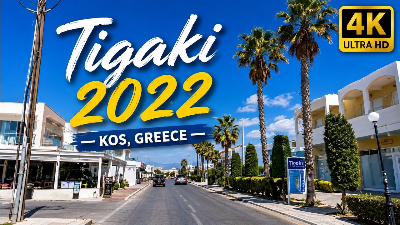 Tigaki 2022 on the island of Kos in Greece (4k)