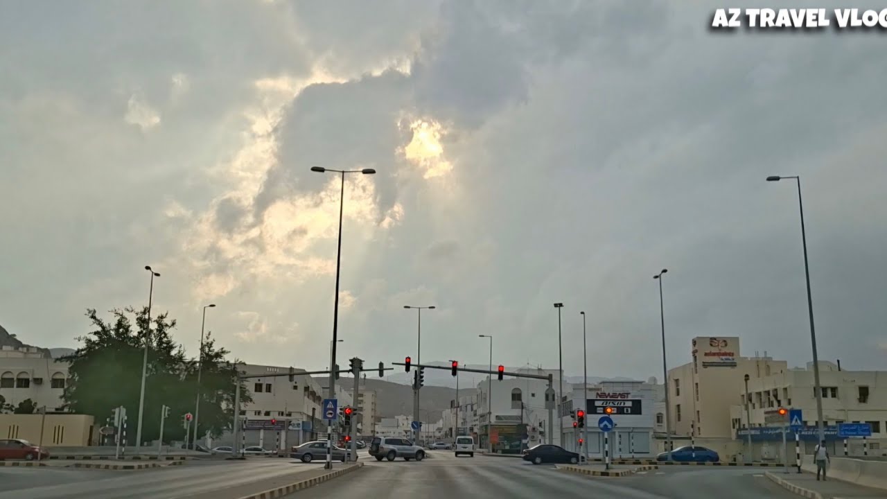Cloudy drive in Muscat 🌫❄️ | 4K | Oman