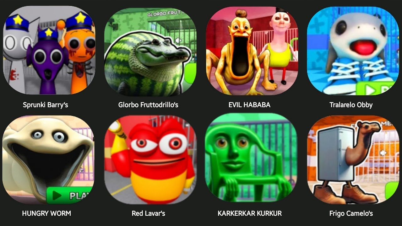EVIL HABABA PRISON,HUNGRY WORM PRISON,PAKRAH MAT MAT,TRASH MONSTER,BONECA AMBALBUM'S,JOB JOB SAHUAR