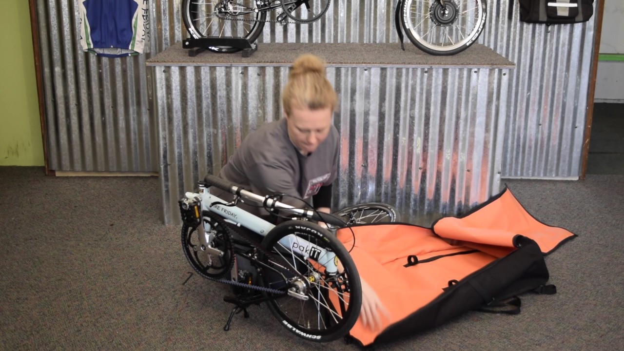 How to pack the Bike Friday pakiT into a backpack