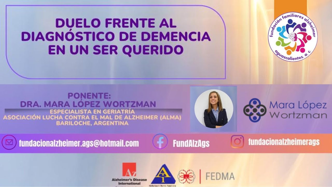 DUELO al conocer el diagnóstico de DEMENCIA para la familia y la persona afectada.