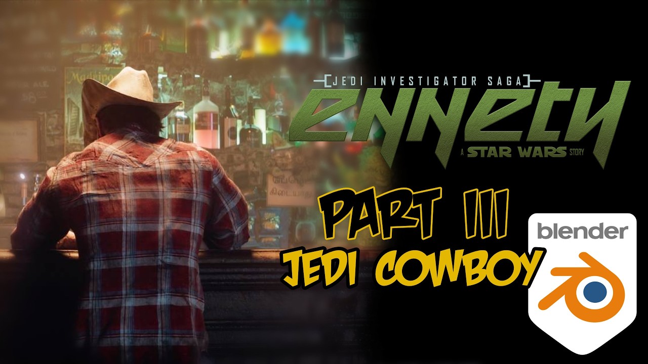 Jedi Cowboy in a Bar | Blender