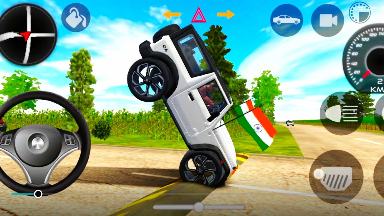 Mahindra Thar modified car 😈😈 india cars simulator 3D game Android app Thar 4X4 game play 