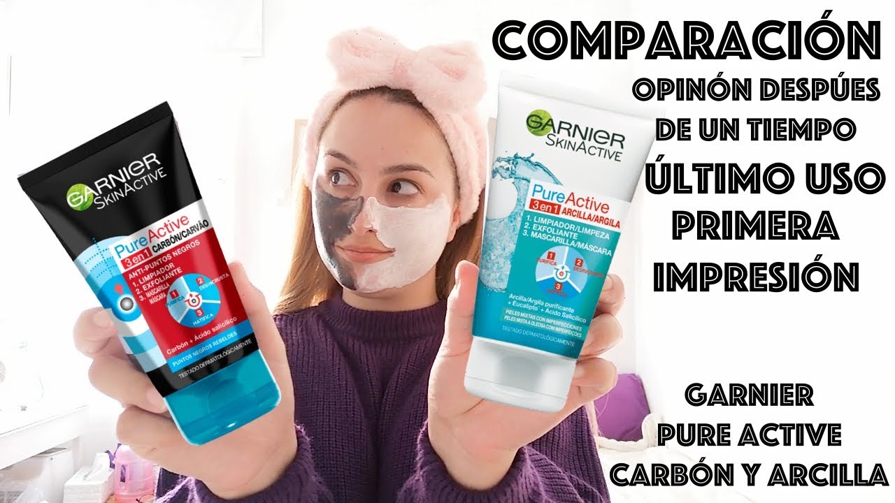 Garnier PureActive Comparación Carbón/Arcilla