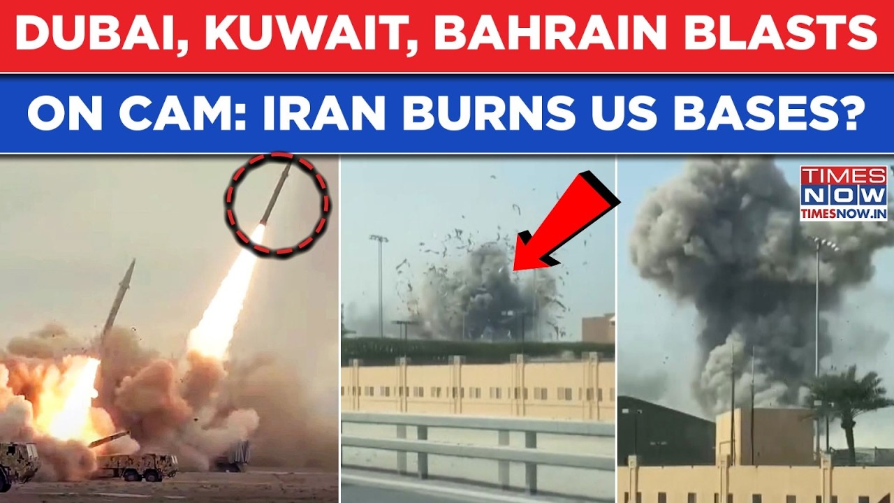 Watch Iran Attacks US Military Bases: Dubai, Kuwait, Bahrain, Abu Dhabi Blasts After IDF Strikes