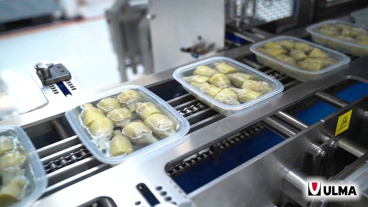 Soluzione di confezionamento in vaschetta termosaldata per cuori di carciofi scottati