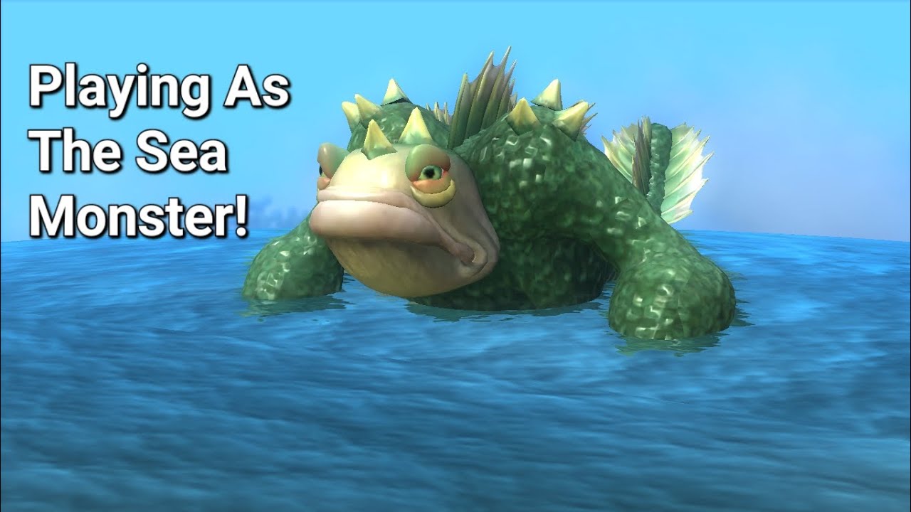 Playing As The Sea Monster In Spore!