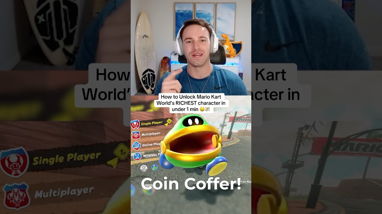 How to Unlock COIN COFFER in under 1 minute ⏱️💰 #mariokart #mariokartworld #senseitalon #tutorial