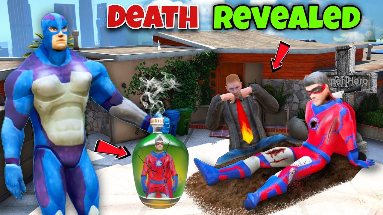 Super Hero's Death Revealed By Rope Hero In Gta 5 | Rope Hero Vice Town | Part 4 | Black Spider 2.0