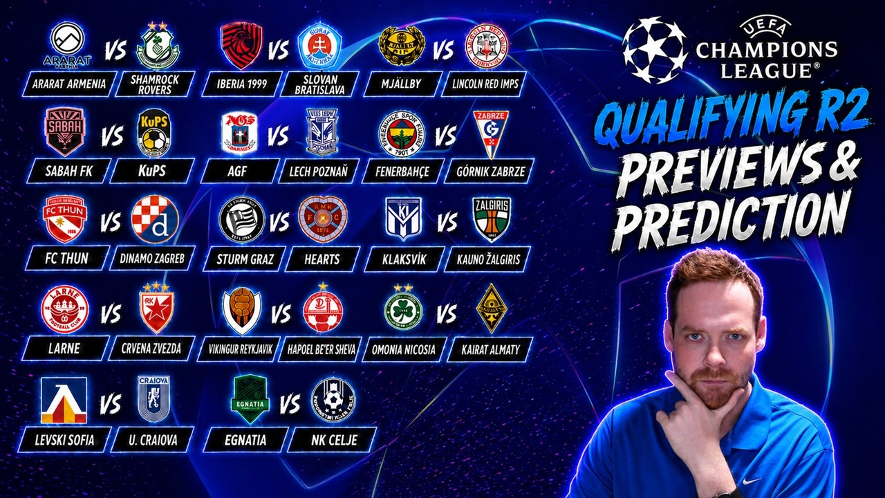 My Champions League Qualifying Round 2 1st Leg Previews & Predictions!