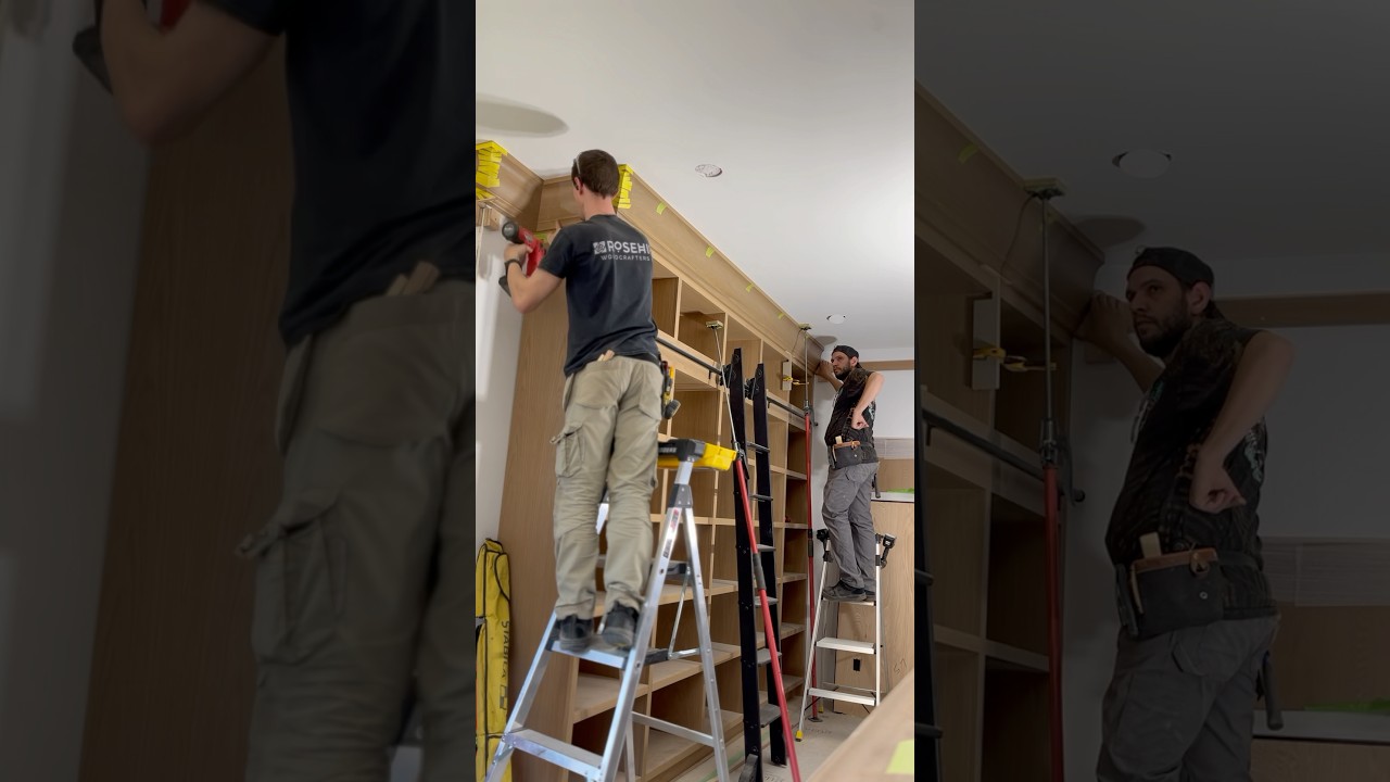 Running crown moulding! #cabinetmaker