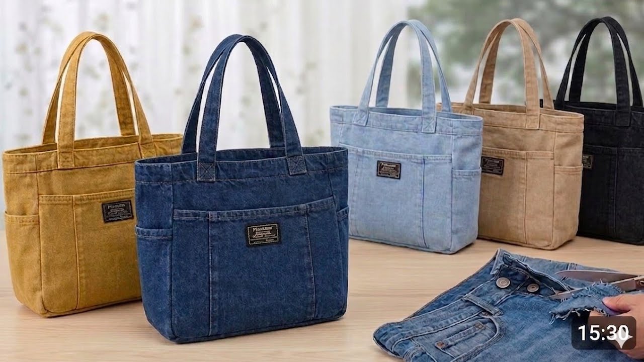 DIY | Crossbody Bag From Old Jeans No Zipper | Upcycle Crafs | Ideas Denim Easy | Tutorial Bag 