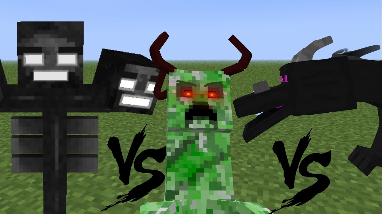 WITHERZILLA vs EXECUTOR DRAGON vs ULTRA CREEPER TITAN: MCPE MOB BATTLES!
