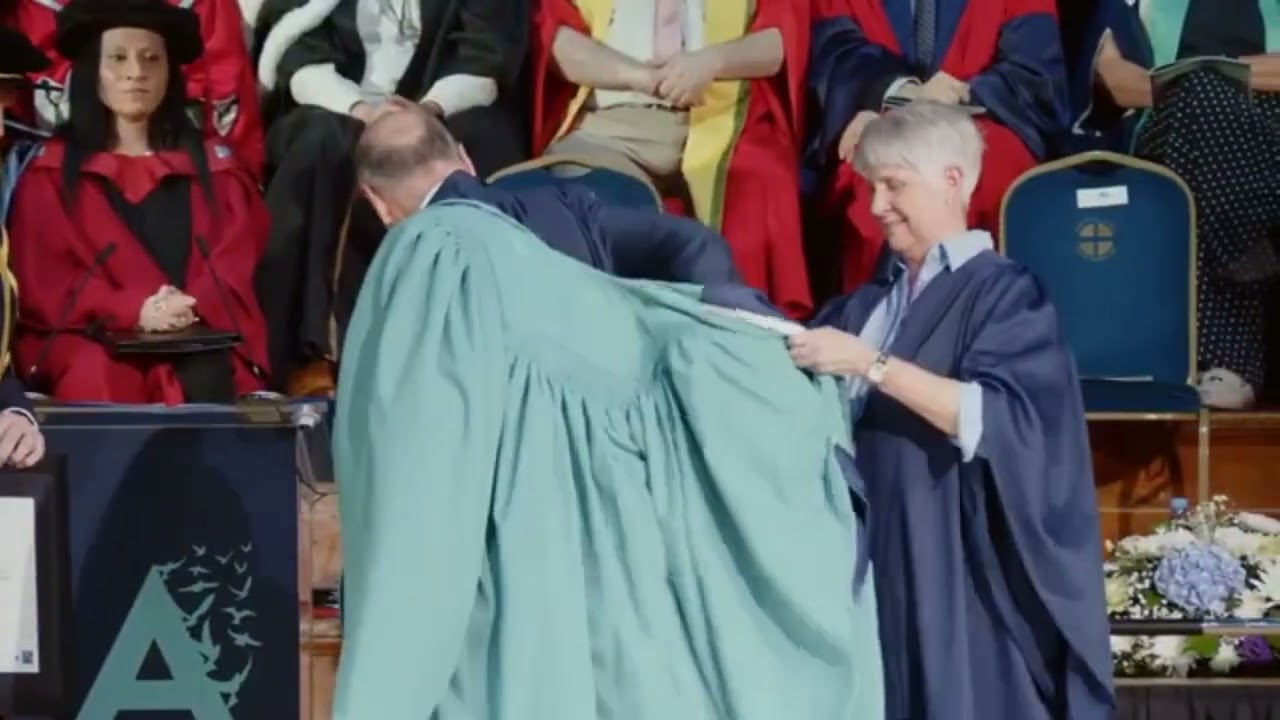 OBS Company Director, John Holden, receives his honorary doctorate award