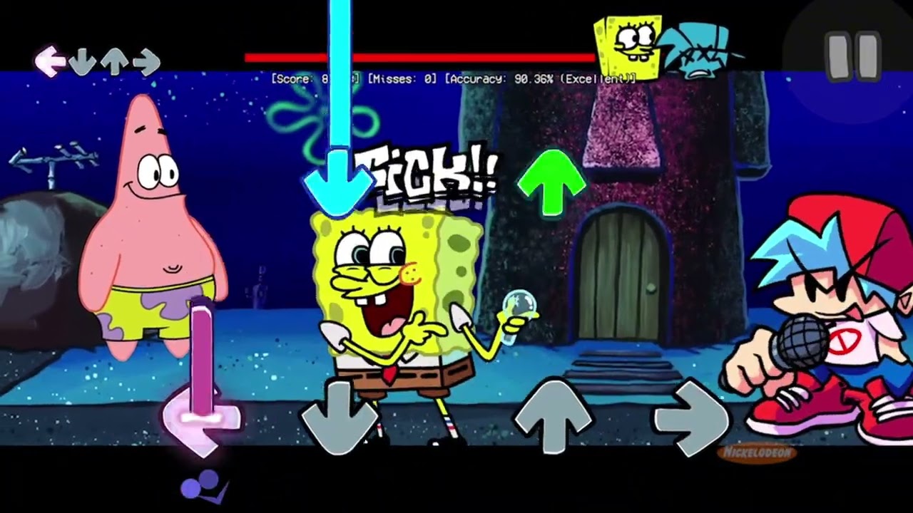 Jugando otro mod de Bob Esponja y el video lo edite el cap cut le quité la grabación de inicio