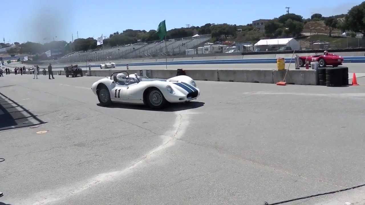 1955-61 sports racing vintage racecars grid at Monterey