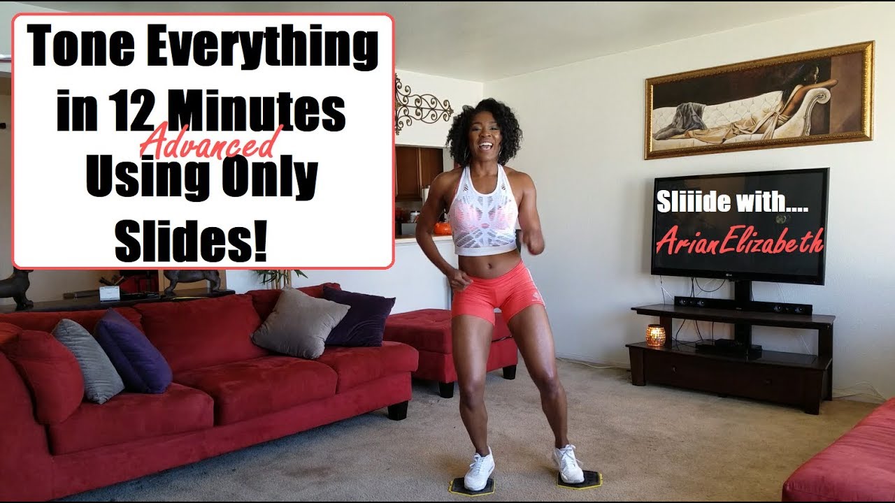 Full Body Toning - 12 Minutes Using Sliders ADVANCED #2 | Sliiide With ArianElizabeth