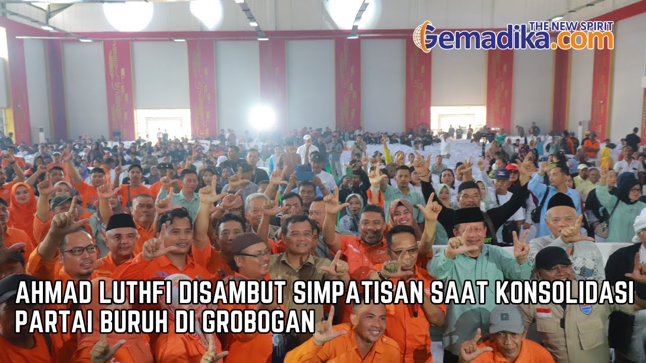 Ahmad Luthfi Disambut Simpatisan saat Konsolidasi Partai Buruh di Grobogan