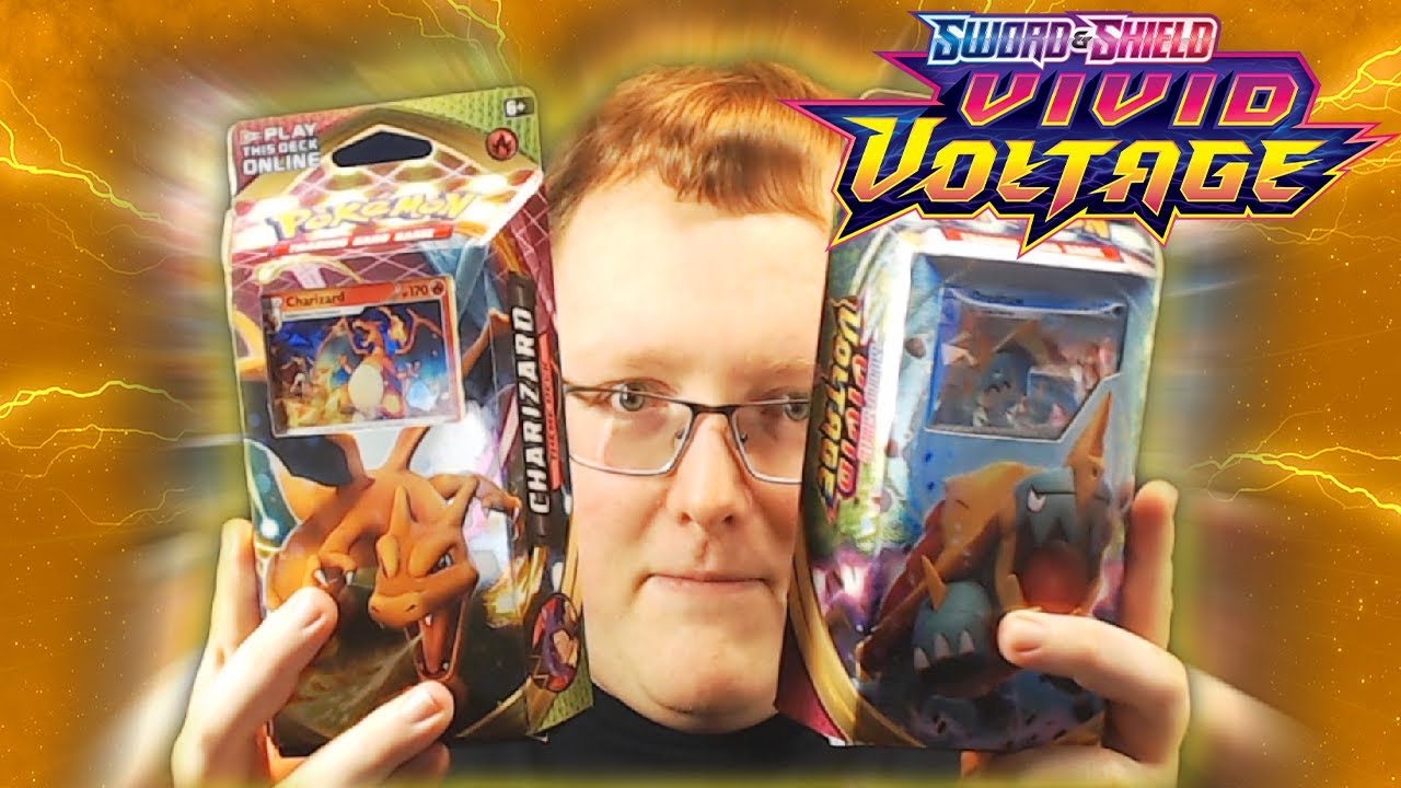 Pok&eacute;mon TCG: Sword & Shield&mdash;Vivid Voltage Theme Deck Unboxing (Charizard & Drednaw Theme Decks)