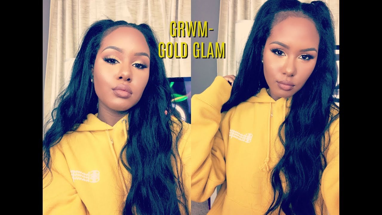 Gold Glam GRWM & 2 Minute Hairstyle