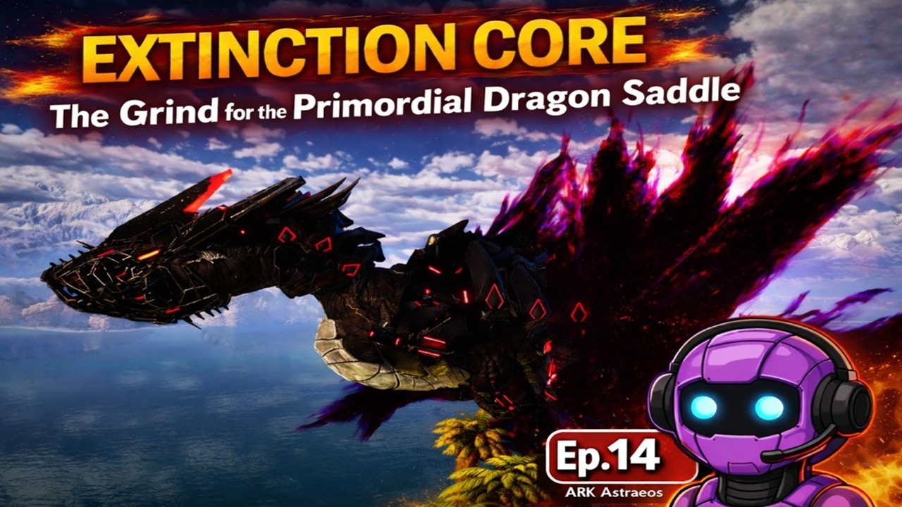 Extinction Core Ep  14 – The Grind for the Primordial Dragon Saddle | ARK Astraeos