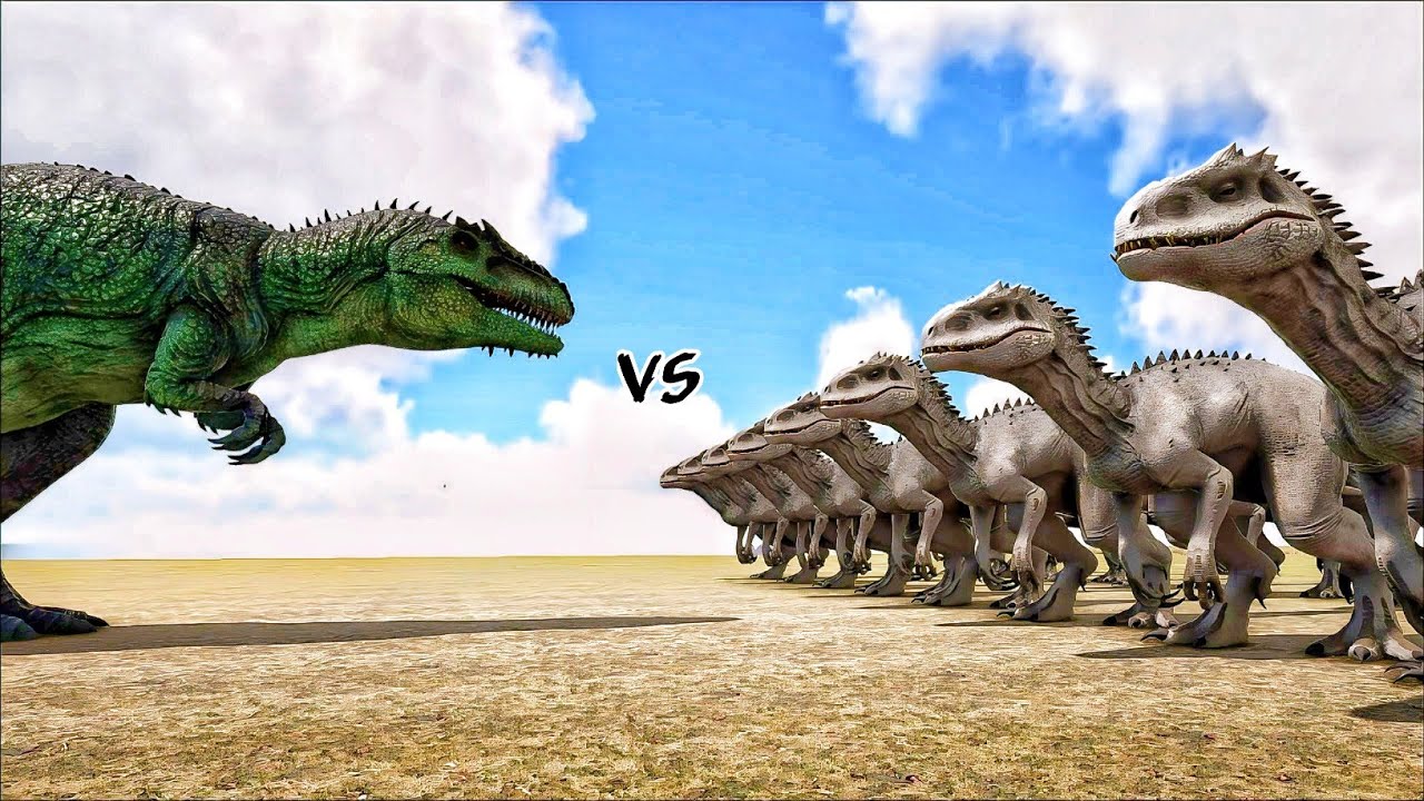 Domination Rex VS ARK Giganotosaurus | ARK Dinosaur Battle