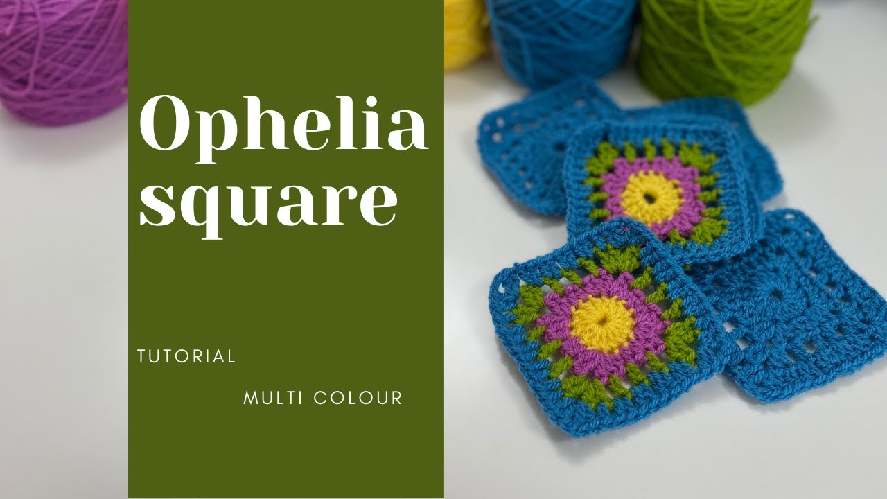I DESIGNED A NEW GRANNY SQUARE - Ophelia Granny Square / Ophelia Talks Crochet