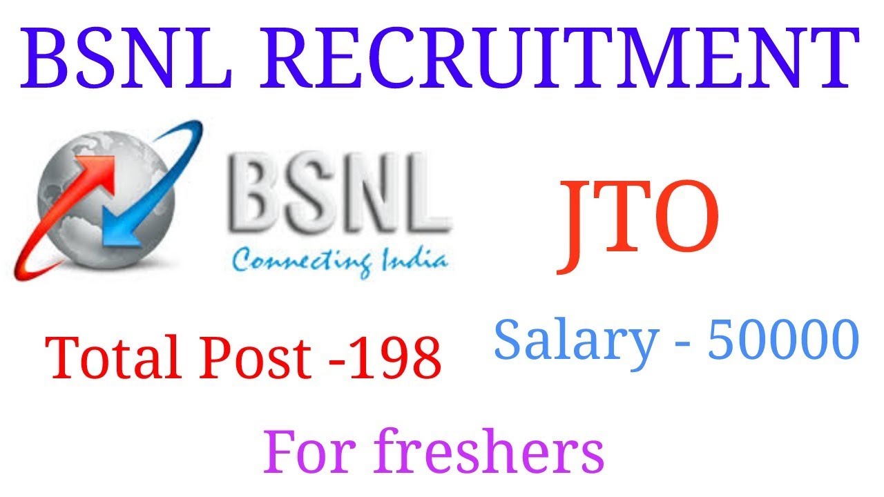 BSNL Recruitment 2019- for Junior Telecom Officers