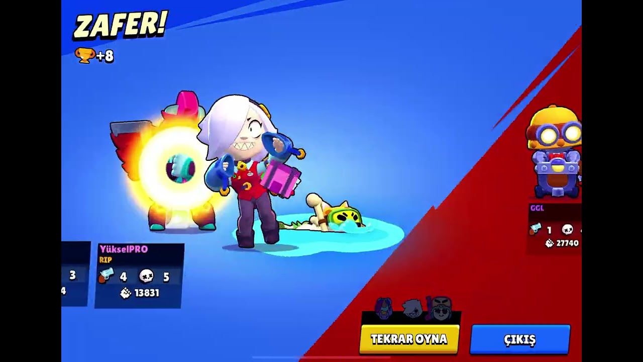 Brawl Stars Colette ile kupa kastım